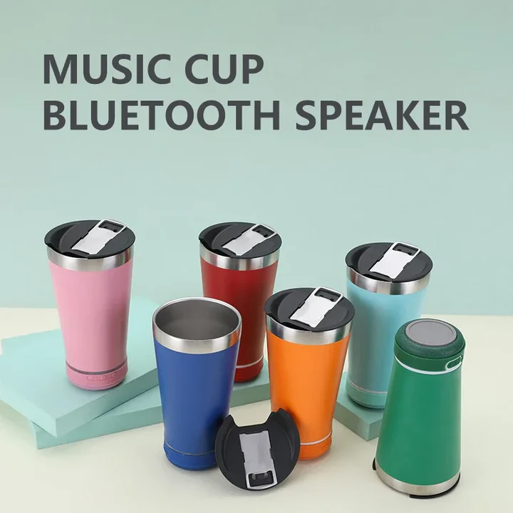 Vaso Térmico Parlante Bluetooth