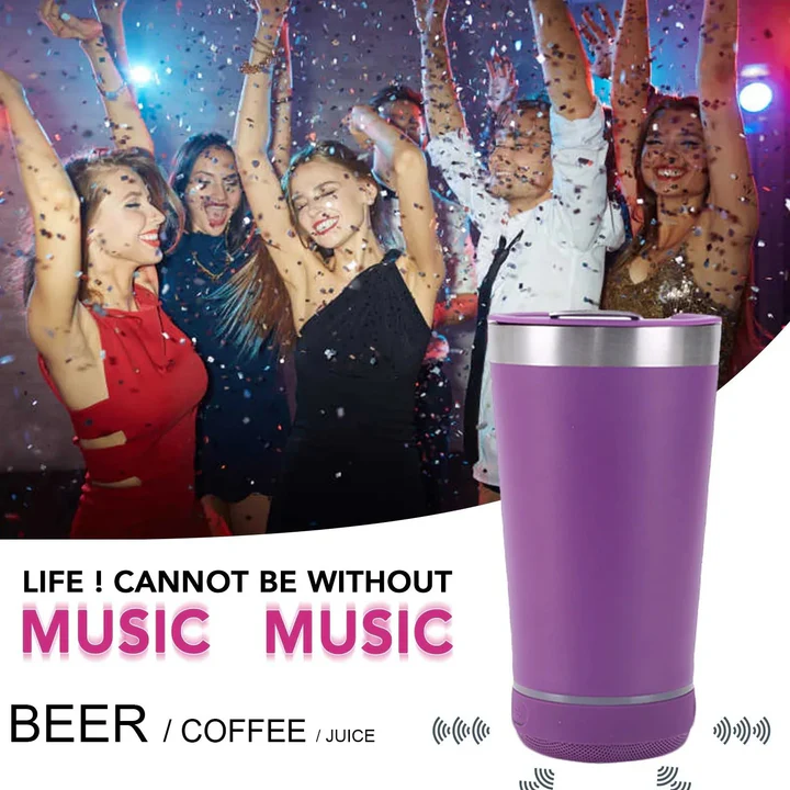 Vaso Térmico Parlante Bluetooth